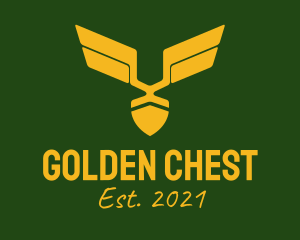 Golden Military Badge logo design