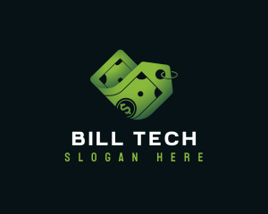 Dollar Bill Price Tag logo design