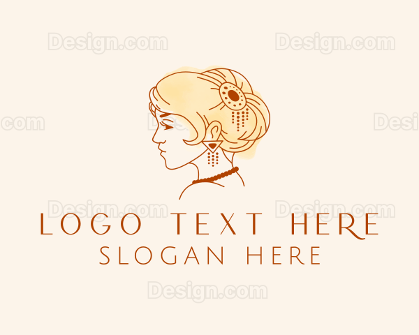 Elegant Woman Jewelry Logo