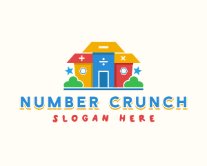 Kindergarten Math School logo design