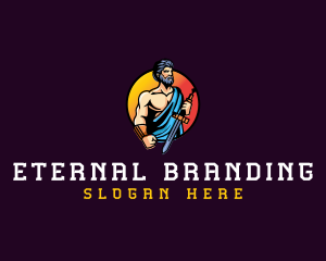 Greek God Warrior logo