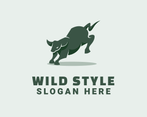 Angry Wild Bull  logo design