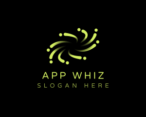 Swirl Dot Data App logo design