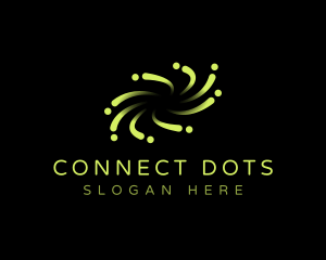 Swirl Dot Data App logo design