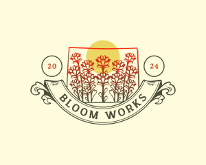 Paintbrush Flower Wyoming  logo design