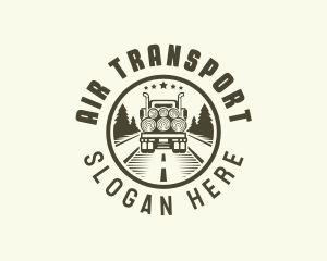 Forest Logging Truck logo design