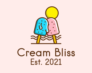 Summer Ice Cream Popsicle  logo design