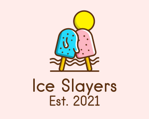 Summer Ice Cream Popsicle  logo design