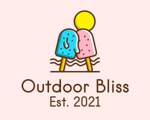 Summer Ice Cream Popsicle  logo design