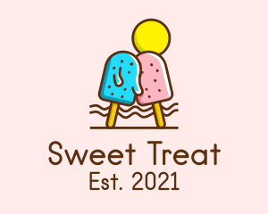 Summer Ice Cream Popsicle  logo design