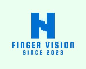 Finger Touch Letter H  logo