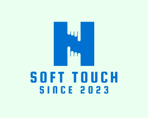 Finger Touch Letter H  logo