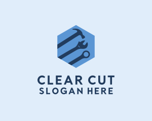 Hexagon Mechanic Tools logo design