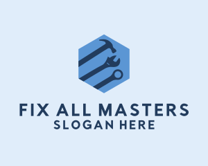 Hexagon Mechanic Tools logo design