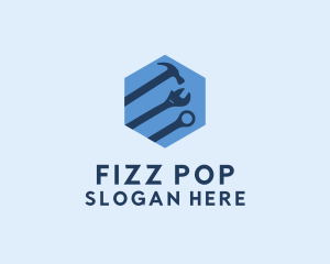 Hexagon Mechanic Tools logo design