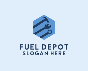 Hexagon Mechanic Tools logo design