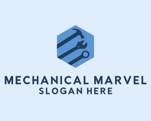 Hexagon Mechanic Tools logo design