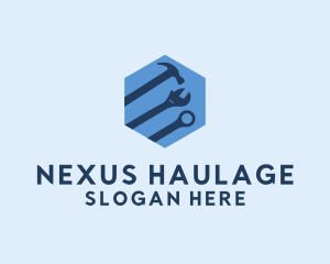 Hexagon Mechanic Tools logo design