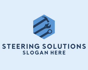 Hexagon Mechanic Tools logo design