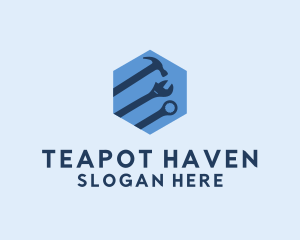 Hexagon Mechanic Tools logo design