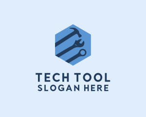 Hexagon Mechanic Tools logo design