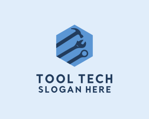 Hexagon Mechanic Tools logo design