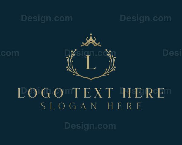 Elegant Crown Wreath Logo