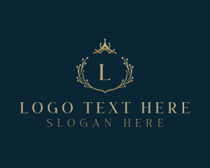 Elegant Crown Wreath logo