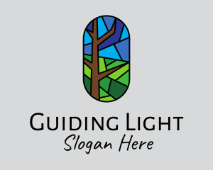 Stained Glass Forest  logo design