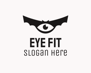 Black Bat Eye logo design