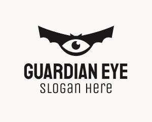 Black Bat Eye logo design