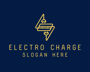 Electrical Circuit Plug logo design