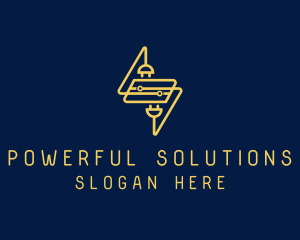 Electrical Circuit Plug logo design