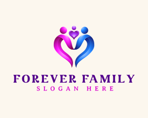 Heart Family Love logo design