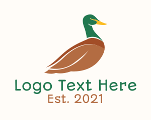 Mallard Duck Bird logo
