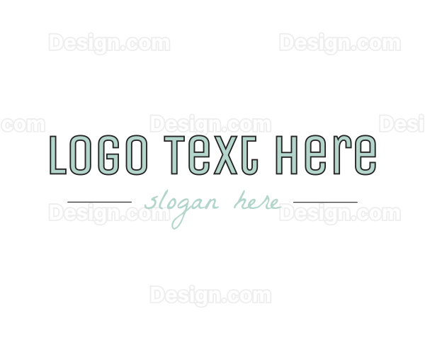 Modern Company Text Logo