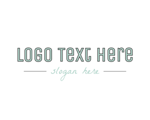 Uppercase - Modern Company Text logo design