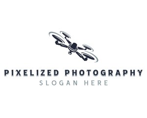 Aerial Quadcopter Drone logo design