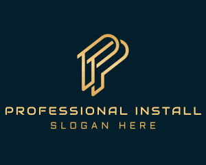 Professional Business Letter P logo design