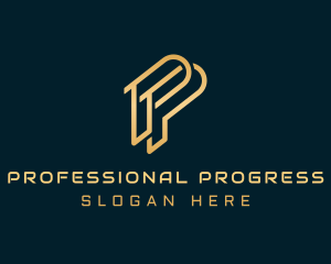 Professional Business Letter P logo design