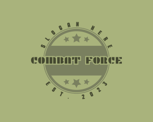 Military Star Circle  logo design