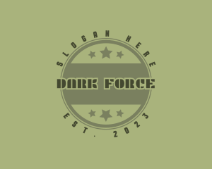 Military Star Circle  logo design