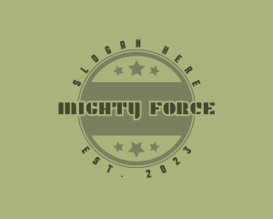 Military Star Circle  logo design