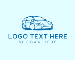 Blue Sedan Car logo