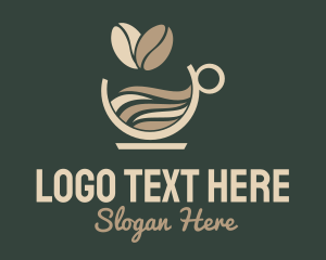 Java - Coffee Bean Cup logo design