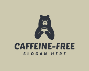 Coffee Cup Bear Drink logo design