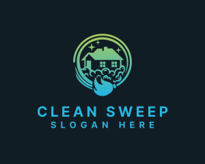 Broom Home Cleaning logo design