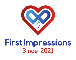 Heart Capsule Medication logo design