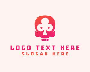 Clover Skull Gambler logo