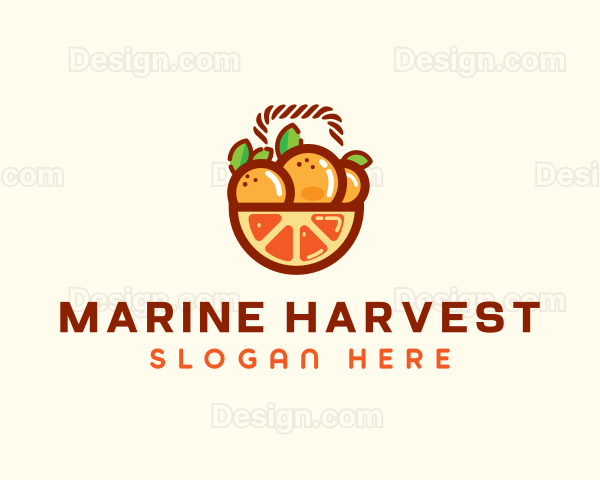 Orange Fruit Basket Logo